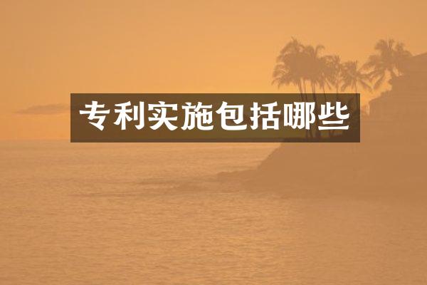 专利实施包括哪些