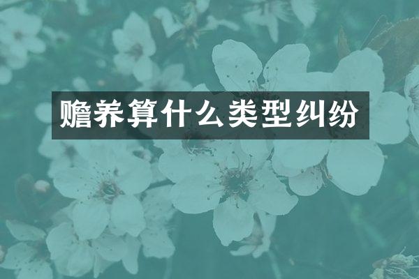 赡养算什么类型纠纷