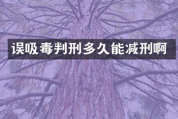 误吸毒判刑多久能减刑啊
