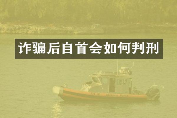 诈骗后自首会如何判刑