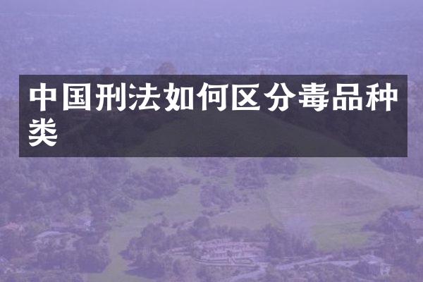 中国刑法如何区分种类