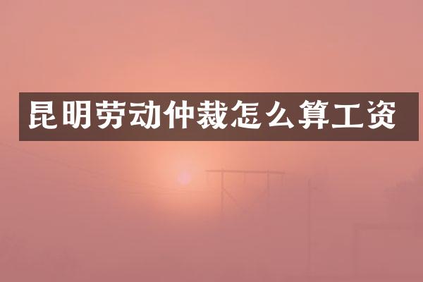 昆明劳动仲裁怎么算工资