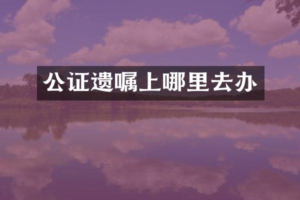 公证遗嘱上哪里去办