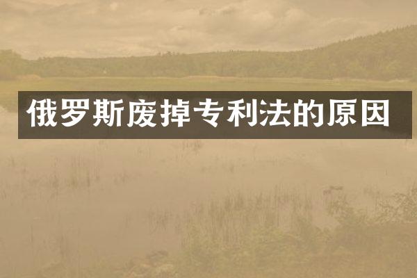 俄罗斯废掉专利法的原因