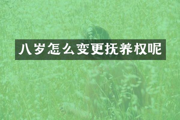 八岁怎么变更抚养权呢