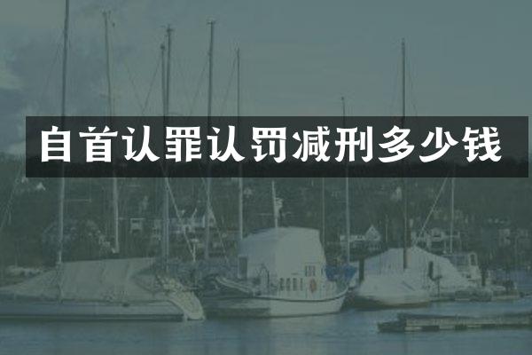 自首认罪认罚减刑多少钱
