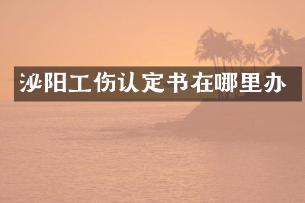 泌阳工伤认定书在哪里办