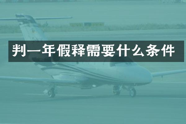 判一年假释需要什么条件