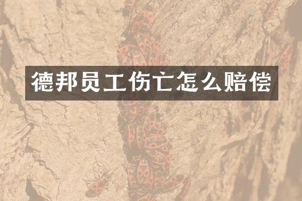 德邦员工伤亡怎么赔偿