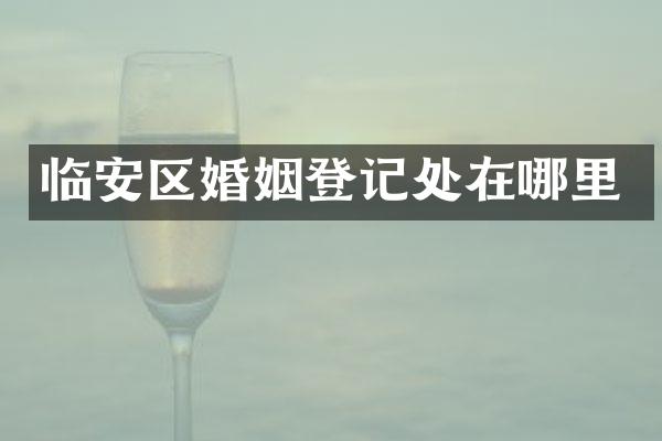 临安区婚姻登记处在哪里