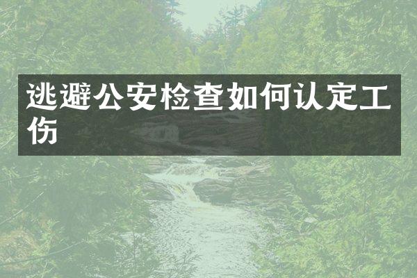 逃避公安检查如何认定工伤