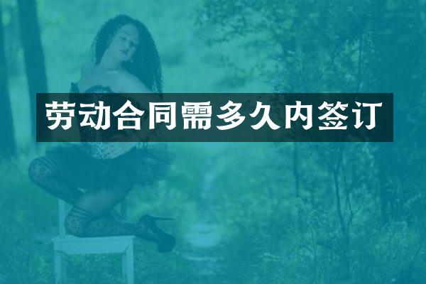 劳动合同需多久内签订