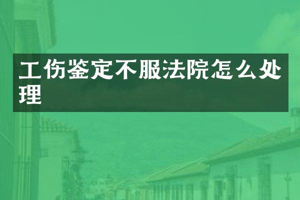 工伤鉴定不服法院怎么处理