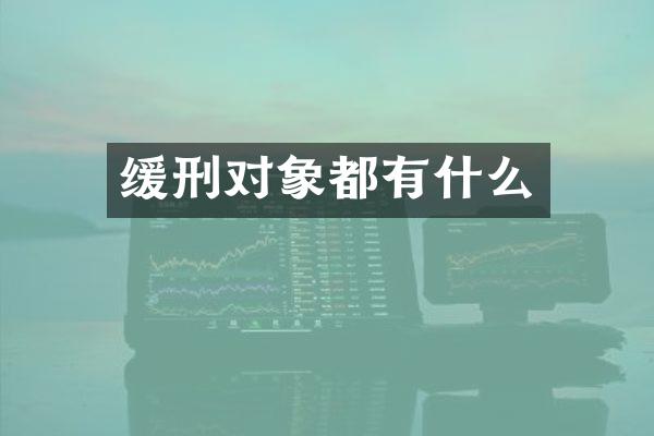 缓刑对象都有什么
