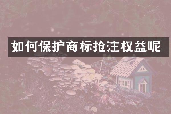 如何保护商标抢注权益呢