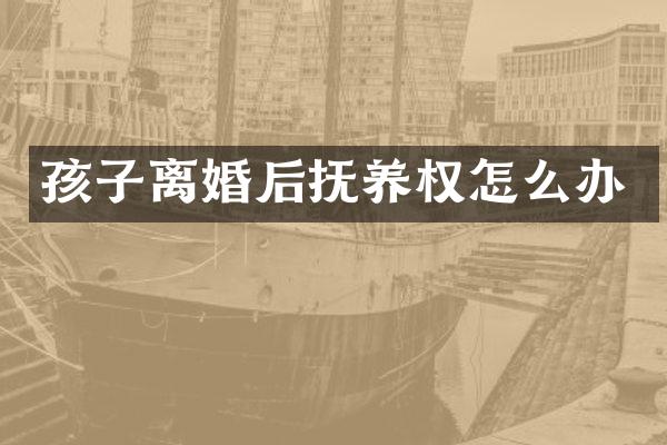 孩子离婚后抚养权怎么办