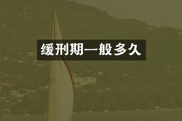 缓刑期一般多久