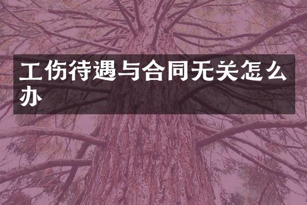 工伤待遇与合同无关怎么办