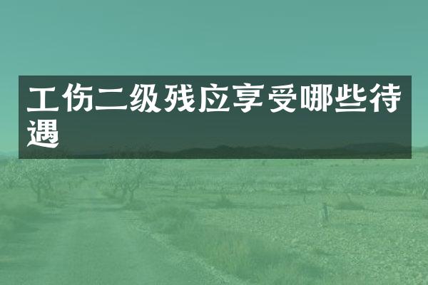 工伤二级残应享受哪些待遇