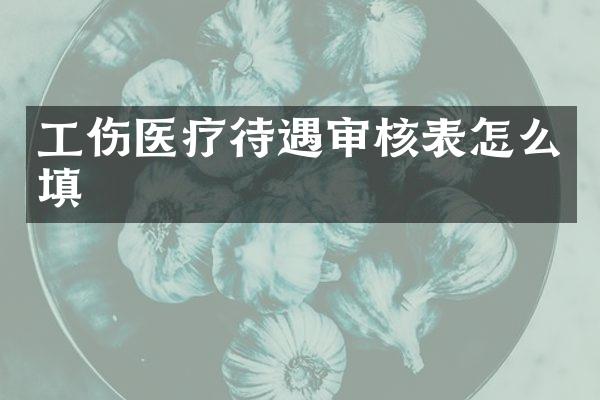 工伤医疗待遇审核表怎么填