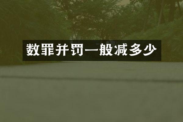 数罪并罚一般减多少