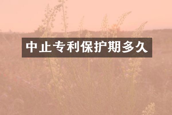 中止专利保护期多久