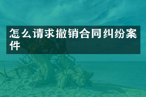 怎么请求撤销合同纠纷案件