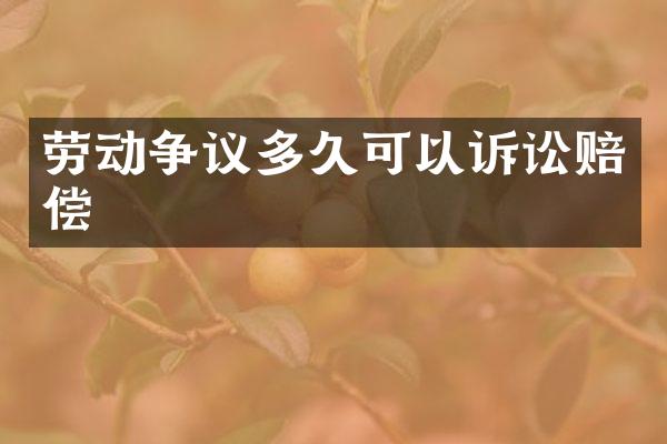 劳动争议多久可以诉讼赔偿