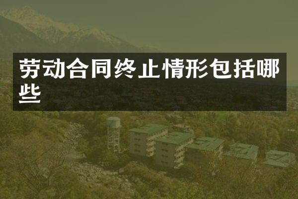 劳动合同终止情形包括哪些