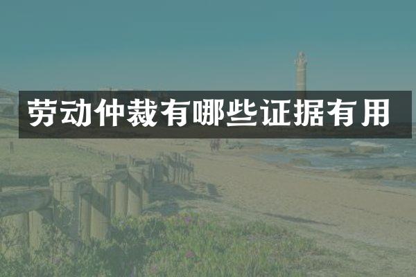 劳动仲裁有哪些证据有用