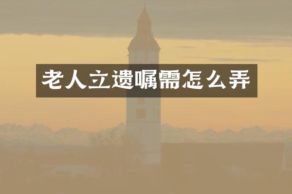 老人立遗嘱需怎么弄