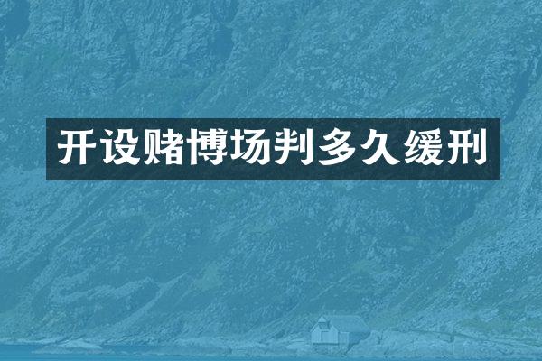 开设场判多久缓刑