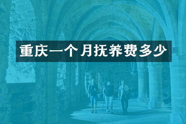 重庆一个月抚养费多少
