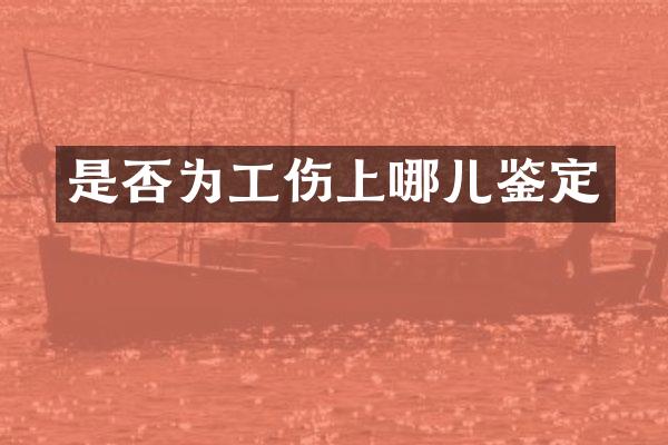 是否为工伤上哪儿鉴定
