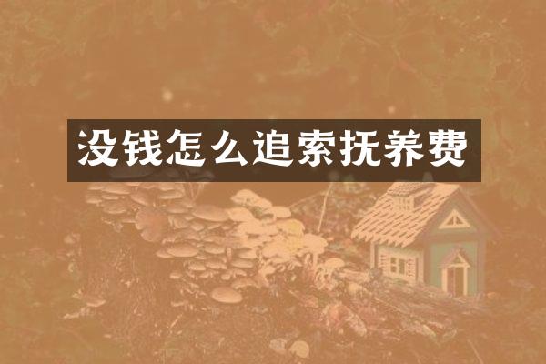 没钱怎么追索抚养费