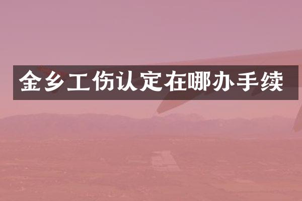 金乡工伤认定在哪办手续