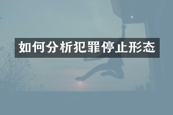 如何分析犯罪停止形态