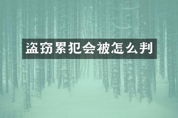 盗窃会被怎么判