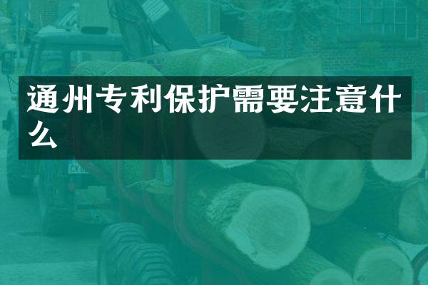 通州专利保护需要注意什么