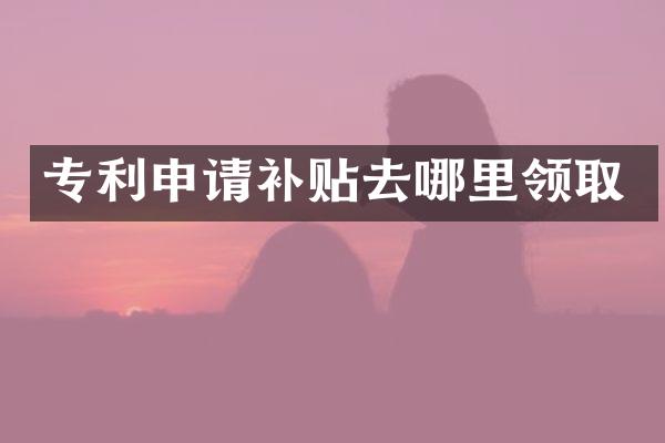 专利申请补贴去哪里领取