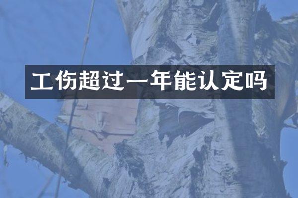 工伤超过一年能认定吗