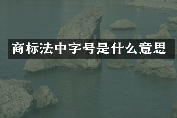 商标法中字号是什么意思