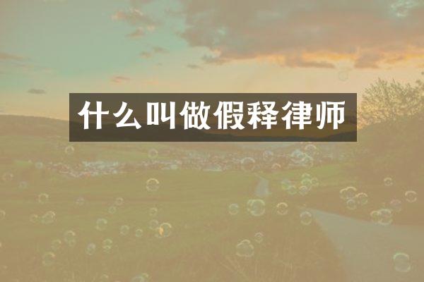 什么叫做假释律师