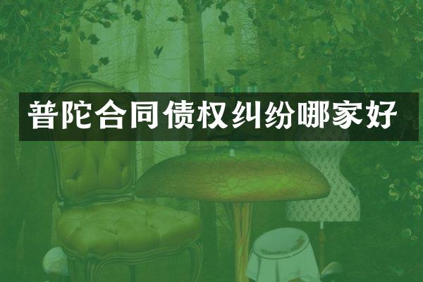 普陀合同债权纠纷哪家好
