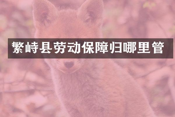 繁峙县劳动保障归哪里管
