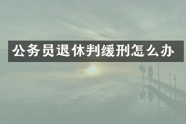 公务员退休判缓刑怎么办