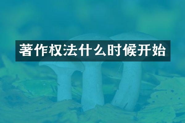 著作权法什么时候开始