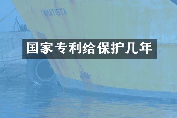 国家专利给保护几年