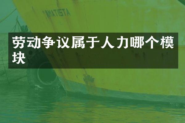 劳动争议属于人力哪个模块
