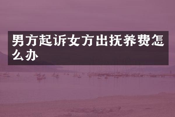 男方起诉女方出抚养费怎么办